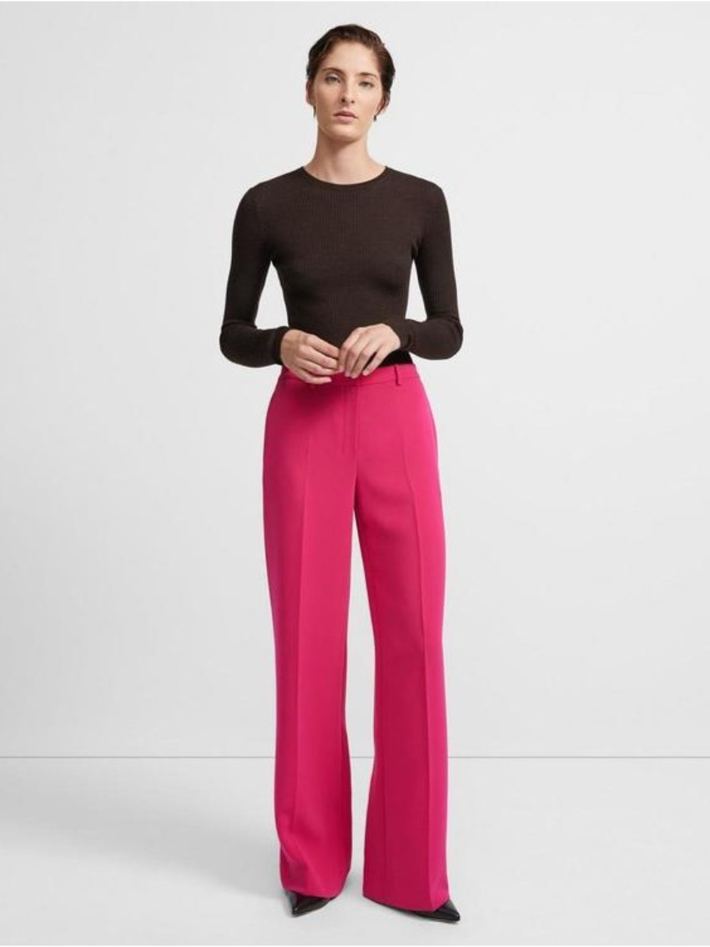NEW. Theory Crepe Wide Trouser. NWT